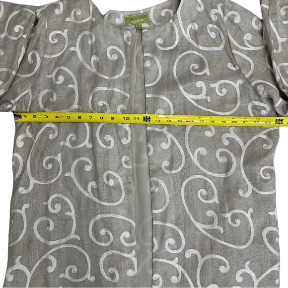Sigrid Olsen Signature 100% Linen Open Duster Cardigan Beige Swirl XL NWT READ - Picture 8 of 9